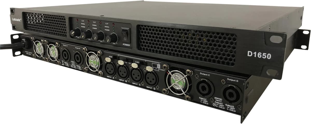 Leicozic 4-Channel Professional Power Amplifier 1650W per Channel for Subwoofer Stage 90-270 VAC pro Audio Equipment