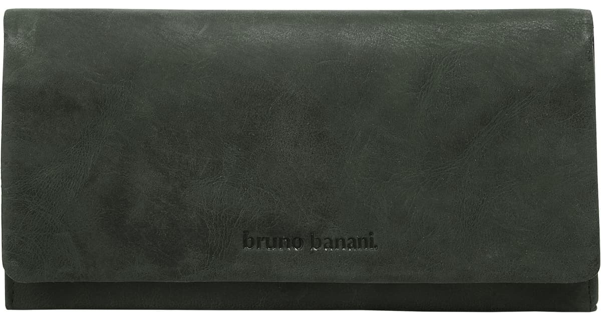 Geldbörse BRUNO BANANI "BRUNO BANANI Damen echt Leder", Damen, grün, Leder, Kleinlederwaren Geldbörse, echt Leder grün Einheitsgröße