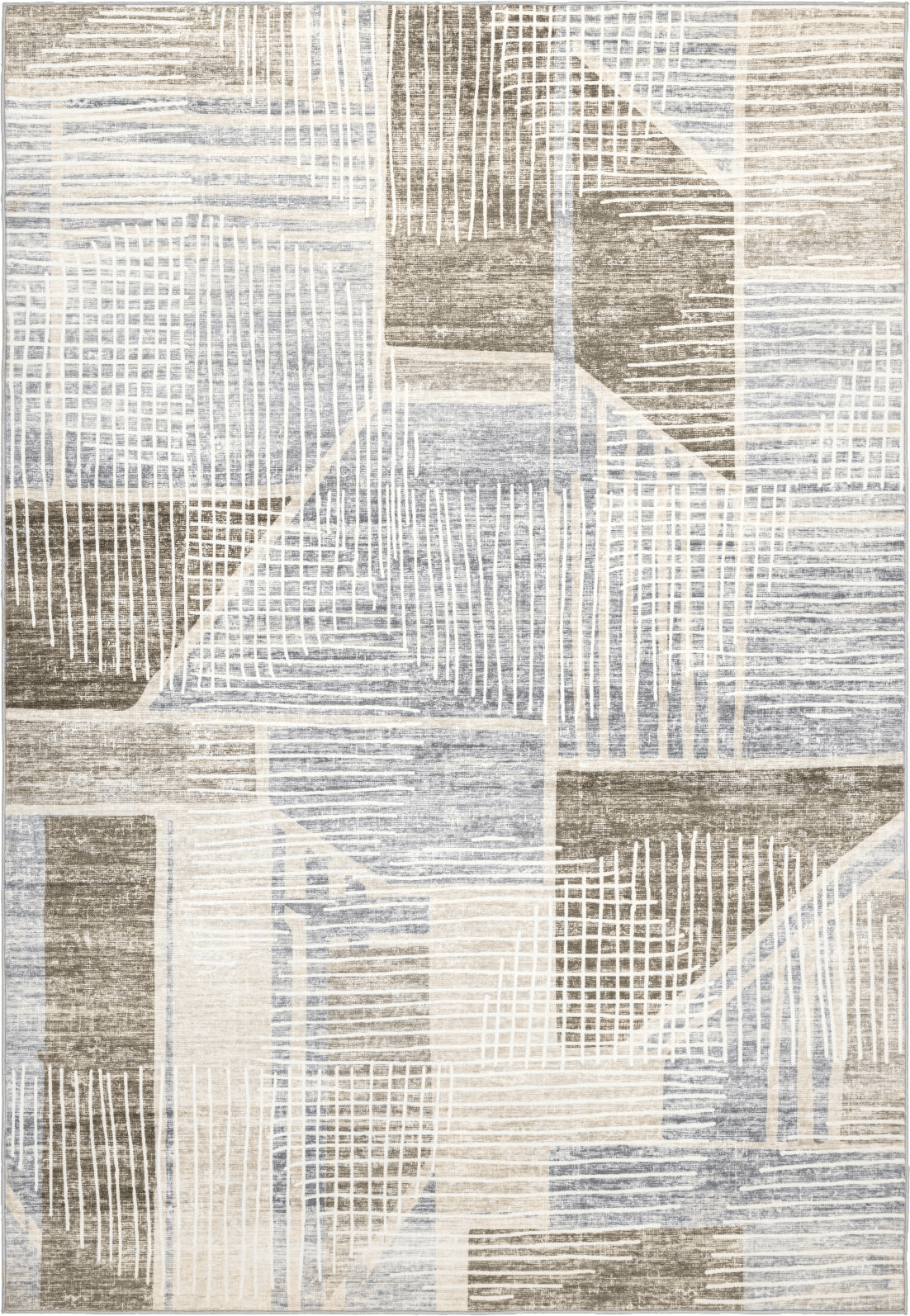 Teppich OBSESSION "Avantgarde 104", grau (taupe), B:230cm H:8mm L:330cm, Polyester, Teppiche, Teppich, modernes Design, waschbar, In- und Outdoor, Balkon, Terrasse taupe B : 230cm 1 Stk., 8mm, L: 330cm