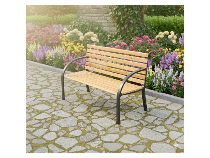 Gartenbank Osaka Tannenzapfen, Metall in Braun B: 122 cm