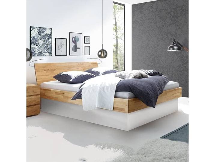Bett Grosseto Komfort Buche Massivholz mit Bettkasten 140x200cm Kernbuche modern,