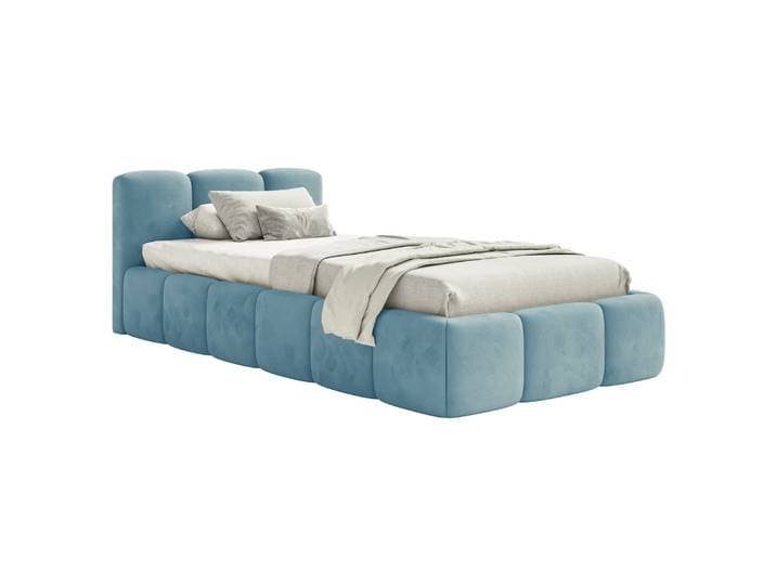 Gepolstertes Bett 90x200 cm Cloudy Low mit Stauraum,