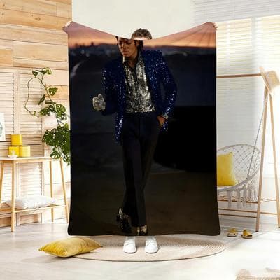 Shop Station Michael Jackson Blanket Soft Flannel Throw Blanket Lightweight Summer Fleece For Home & Travel e 29.53 39.37 In
