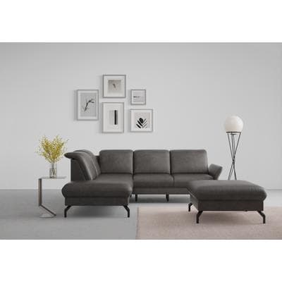 Ecksofa SIT & MORE "Fashion L-Form", grau (anthrazit), B:250cm H:84cm T:207cm, Sofas, Ecksofa, wahlweise mit Kopfteilverstellung und Vorziehsitz, motorisch