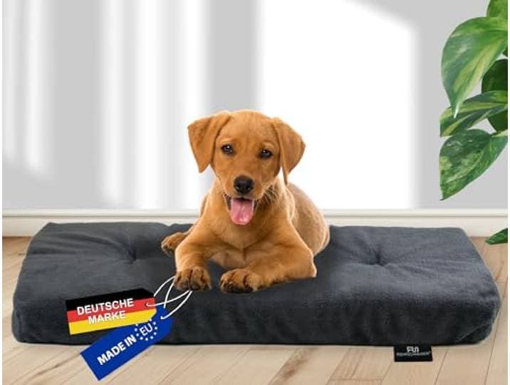 Rohrschneider Hundebett, kl. - gr. Hunde, Anti-Rutsch (d.grau, 80x50x7cm)