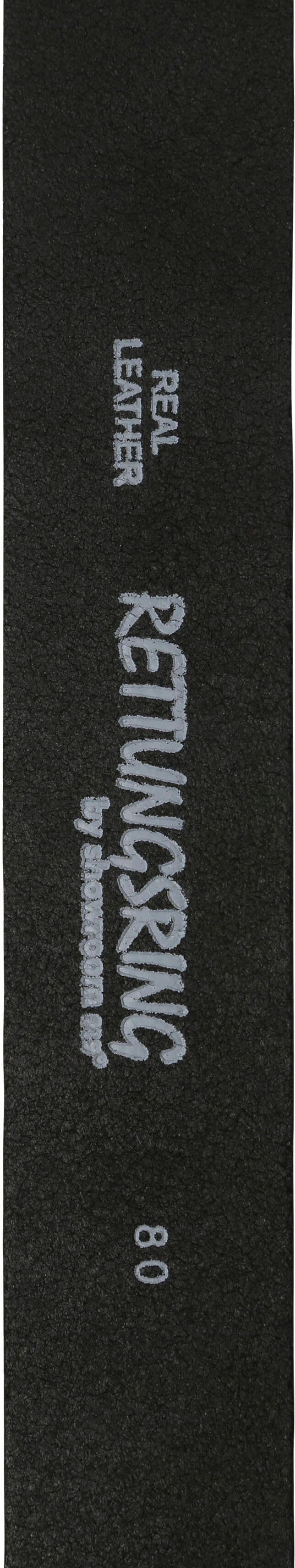 Ledergürtel RETTUNGSRING GÜRTEL, Damen, Gr. 80, schwarz, Leder, unifarben, Gürtel Ledergürtel, mit austauschbarer Schliesse »Sylt Schwarz« schwarz 80