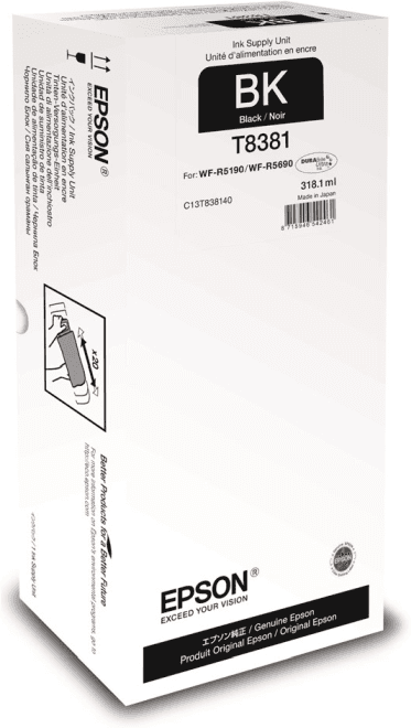 Epson Black Xl Blekkpatron – Høy Kapasitet, Langvarig Utskrift (Epsc13t838140, 1 Eske)