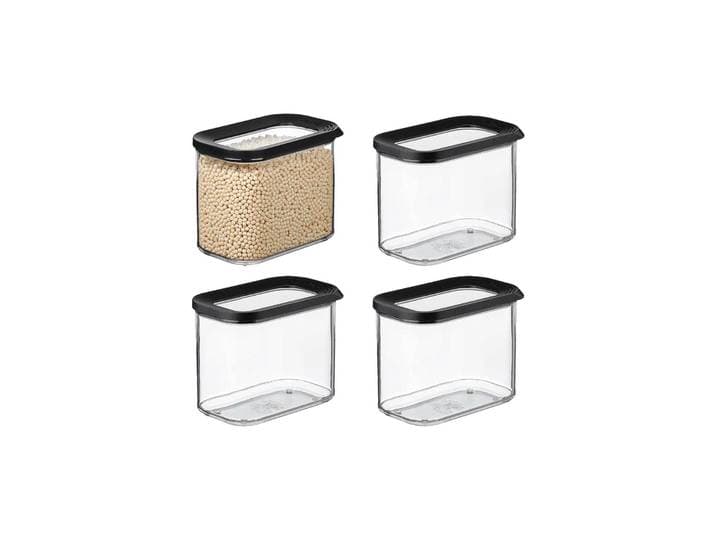 Vorratsdose MEPAL Vorratsdosen Modula 1000 ml 4er Set , schwarz, Kunststoff, Lebensmittelaufbewahrungsbehälter, Vorratsdose