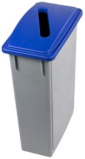 Medial Office 90 Gettacarte in plastica coperchio slot blu
