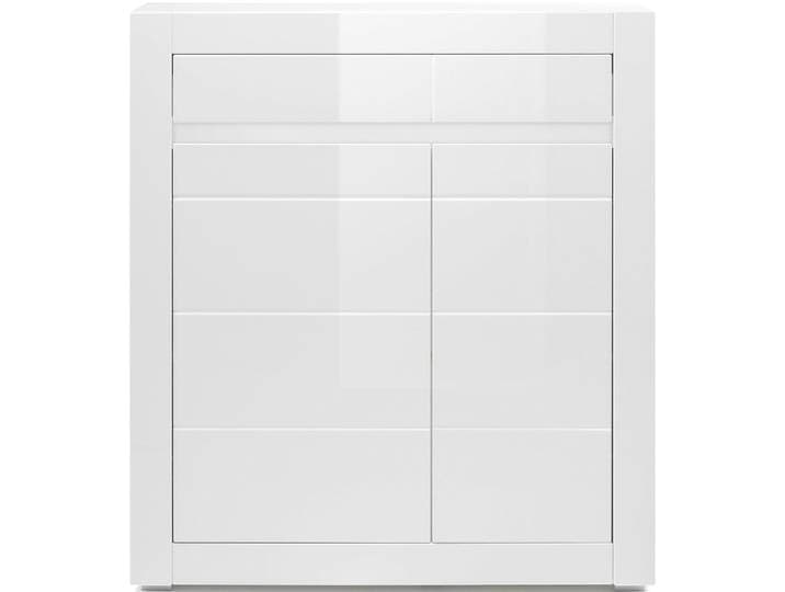 Kommode HOME AFFAIRE Carat , weiß (weiß, weiß hochglanz), B:100cm H:112cm T:35cm, Sideboards, Kommode, Breite 100 cm, wird mit 2 Leisten geliefert (weiss und grau)