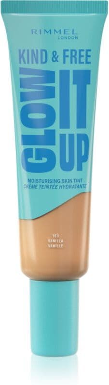 Rimmel Kind & Free Glow It Up ελαφρύ ενυδατικό μεικ απ απόχρωση 160 Vanilla 30 ml