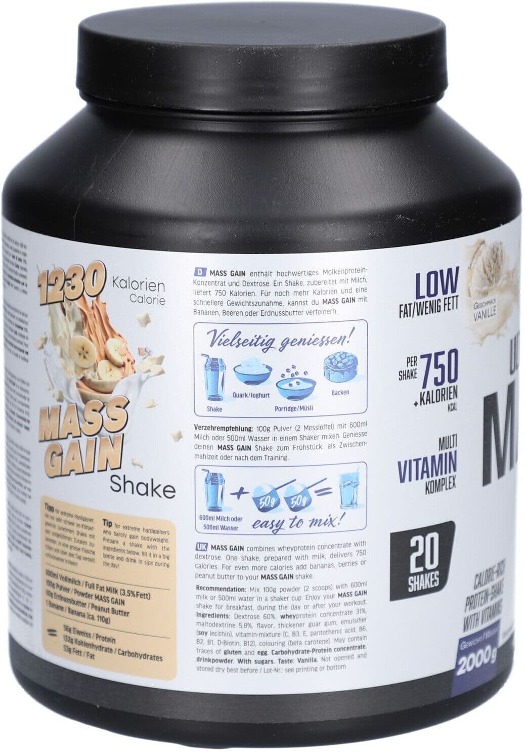 All Stars Mass Gain Vanilla 2.000 g Dose 2000 PUE new