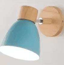 Inspire Curations Macaron Nordic Wall Lamp Modern Bedside Light a Blue 12w Bulb White Light