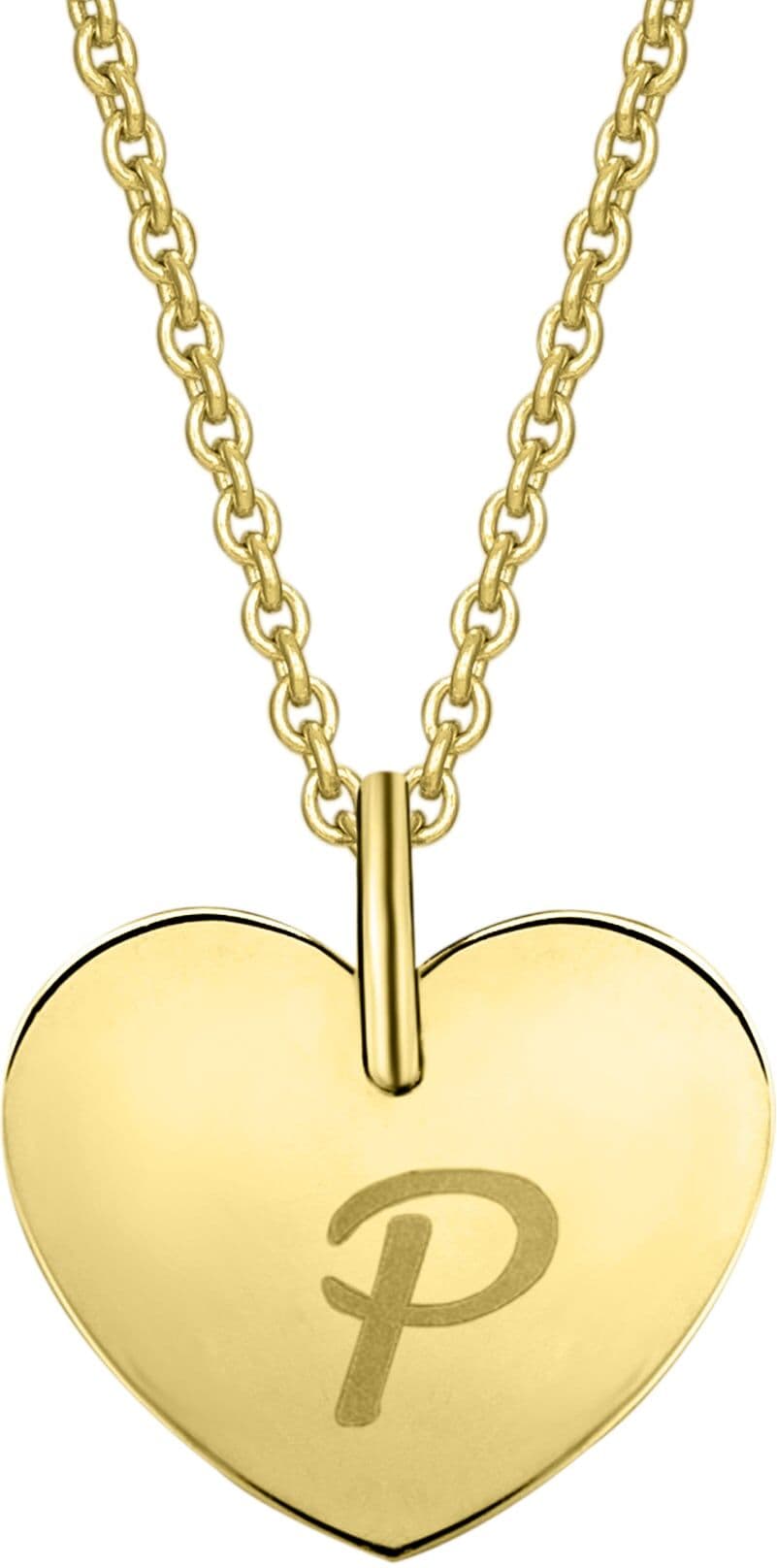 Kettenanhänger ONE ELEMENT "Herz Herz", gold, Schmuckanhänger, Damen, P, Gelbgold 333 Gold, Gelbgold 333, Gold, Kettenanhänger, Liebevoll gearbeitet – ein schönes Geschenk für besondere Momente