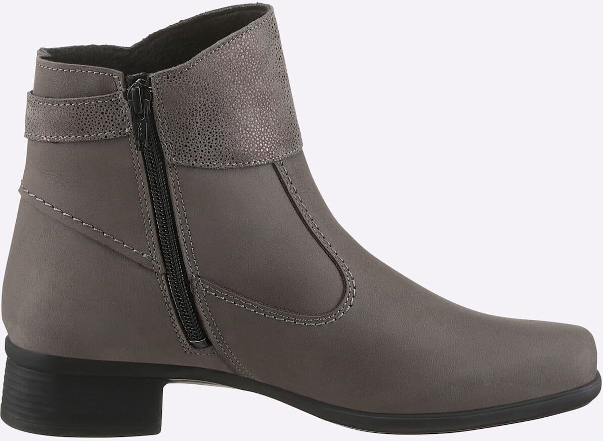 Stiefelette CASUAL LOOKS, Damen, Gr. 38, grau, Nubukleder, Rindsleder, Veloursleder, Schuhe Stiefelette grau 38