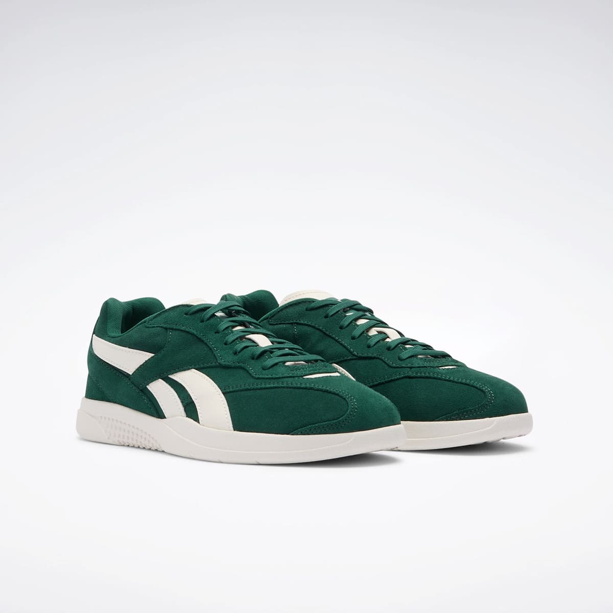 Sneaker REEBOK CLASSIC "HAMMER STREET", Damen, Gr. 42,5, grün (schwarzgrün, chalk, chalk), Leder, Synthetik, Schuhe Sneaker schwarzgrün, chalk, chalk 42,5