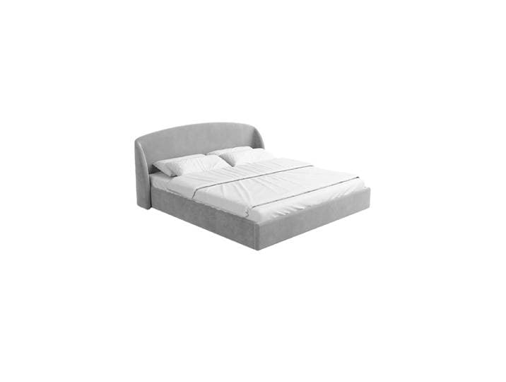 Design Polsterbett „Eloria“ mit Ablagefach, Samt Hellgrau BLOOMINGLOFT Collection