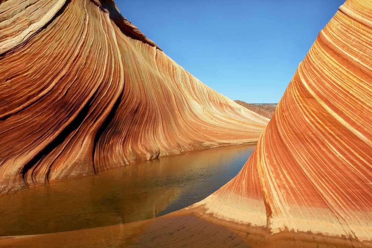 Fototapete PAPERMOON "Wellen Pariah Canyon", bunt, B:3m L:2,2m, Vlies, Tapeten, Fototapete