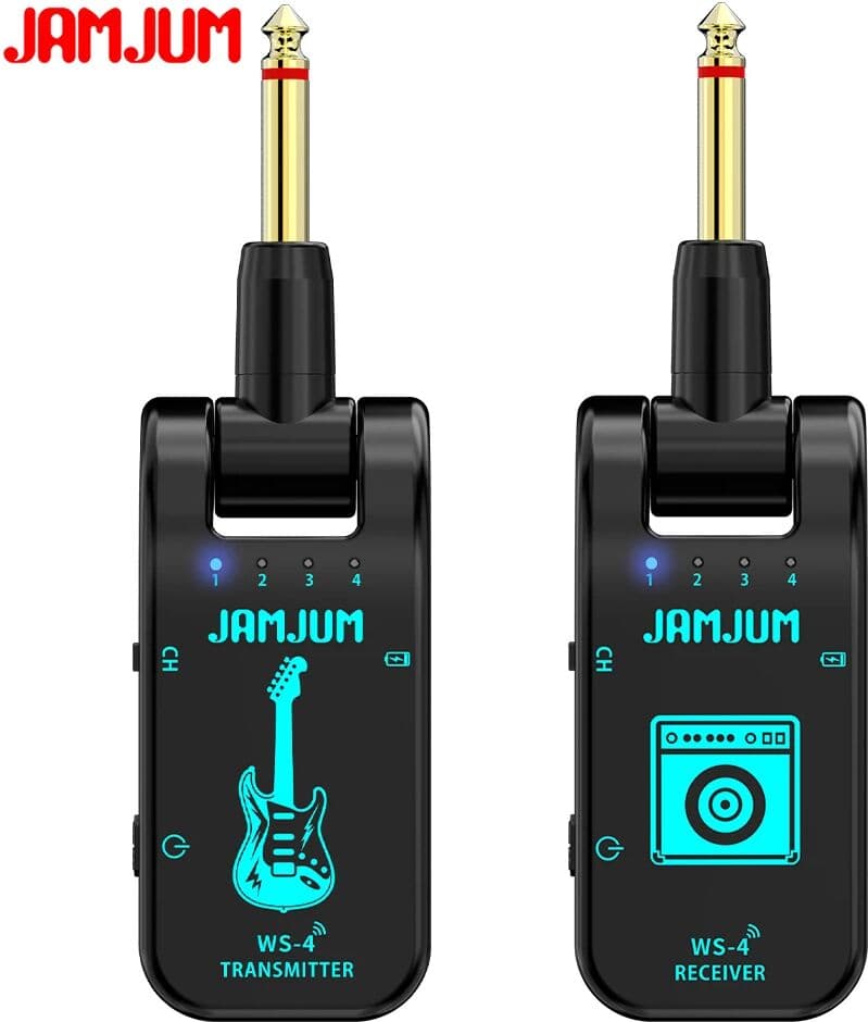 NONE 2.4G Wireless Guitar System Rechargeable Guitar Transmitter Receiver Plug Play Real-time Transmission for Electric Guitar Bass