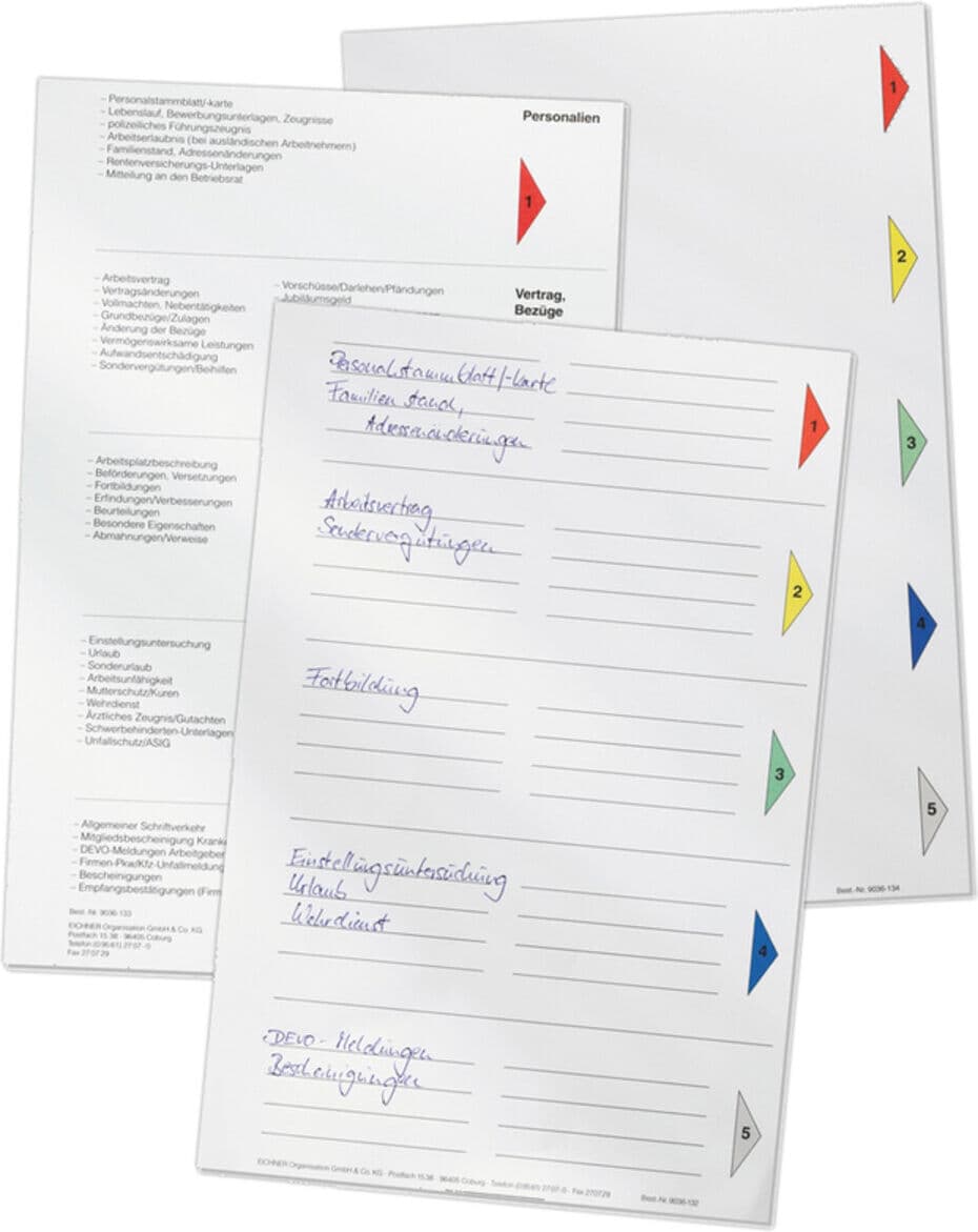 Eichner Register-Vorblatt neutral (ohne Linien, (9036-00134)
