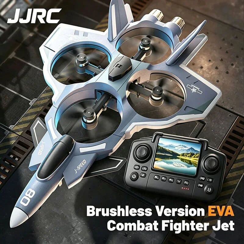 WLtoys JJRC RC Drone High Definition Camera+2.4G Remote Control With Built-in Real-time  Display Screen Brushless EVA Fighter Jet Toys