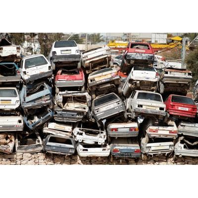 Fototapete PAPERMOON "Autowracks", bunt, B:3m L:2,23m, Vlies, Tapeten