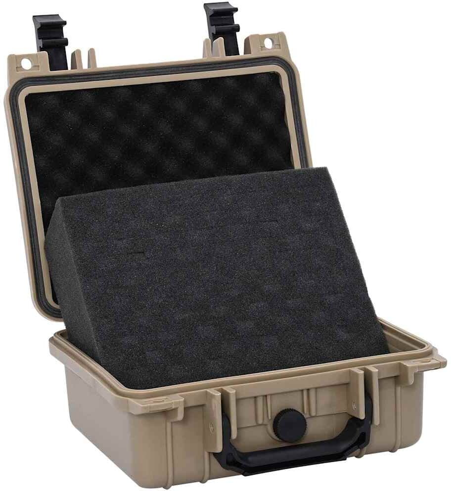 vidaXL Valise rigide Sable 27 x 24,5 x 12,5 cm Polypropylène et ABS