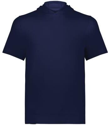 Holloway 222605 Youth Ventura Soft Knit Short Sleeve Hoodie in Navy Blue size Small   suede