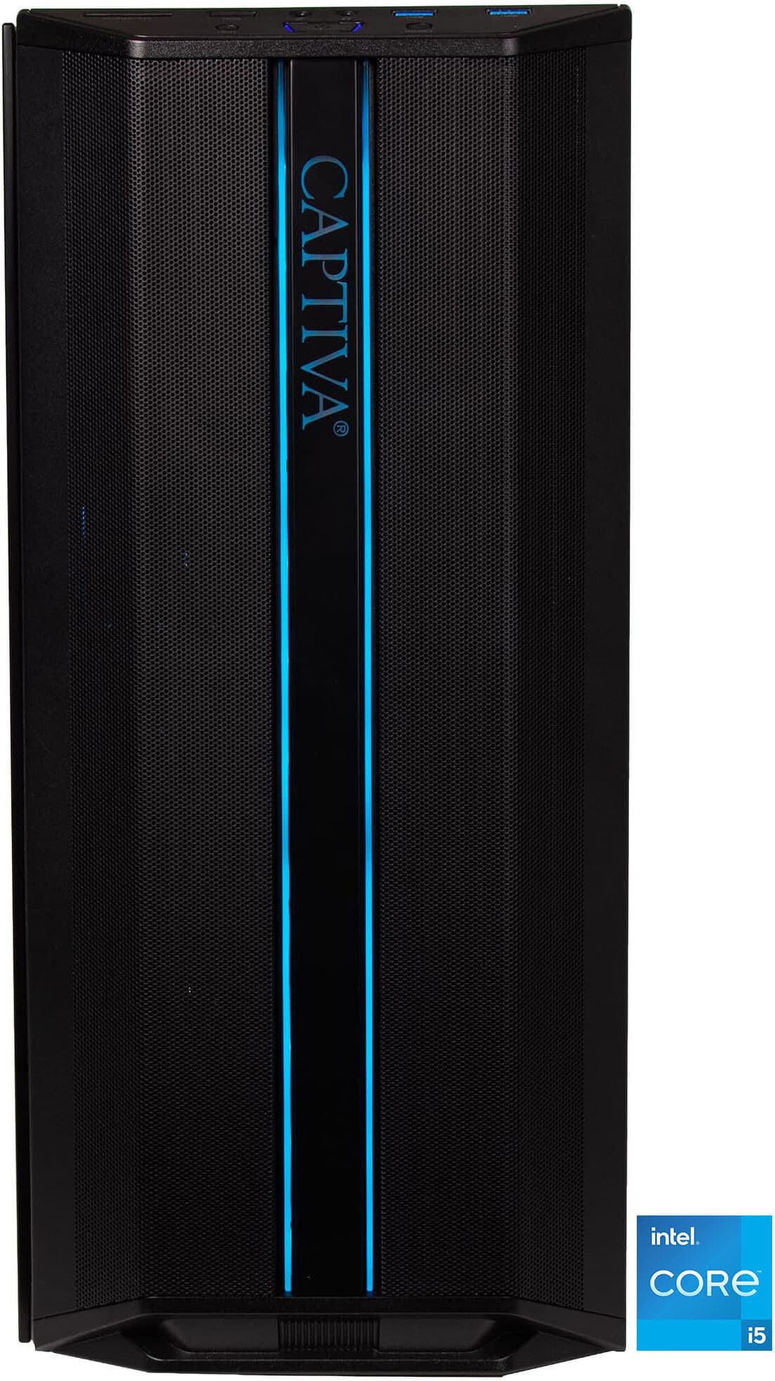 CAPTIVA Gaming-PC "Entry Gaming I10-1607", schwarz, Microsoft Windows 11 Home (64 Bit), Arc™ B580, 16 GB RAM 1.000 GB SSD, Desktop-PCs, Gaming-PC