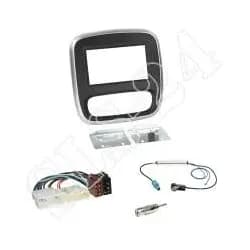 Opel Vivaro ab 2014 Autoradio 2-DIN Einbaurahmen Radioblende schwarz/silber +...