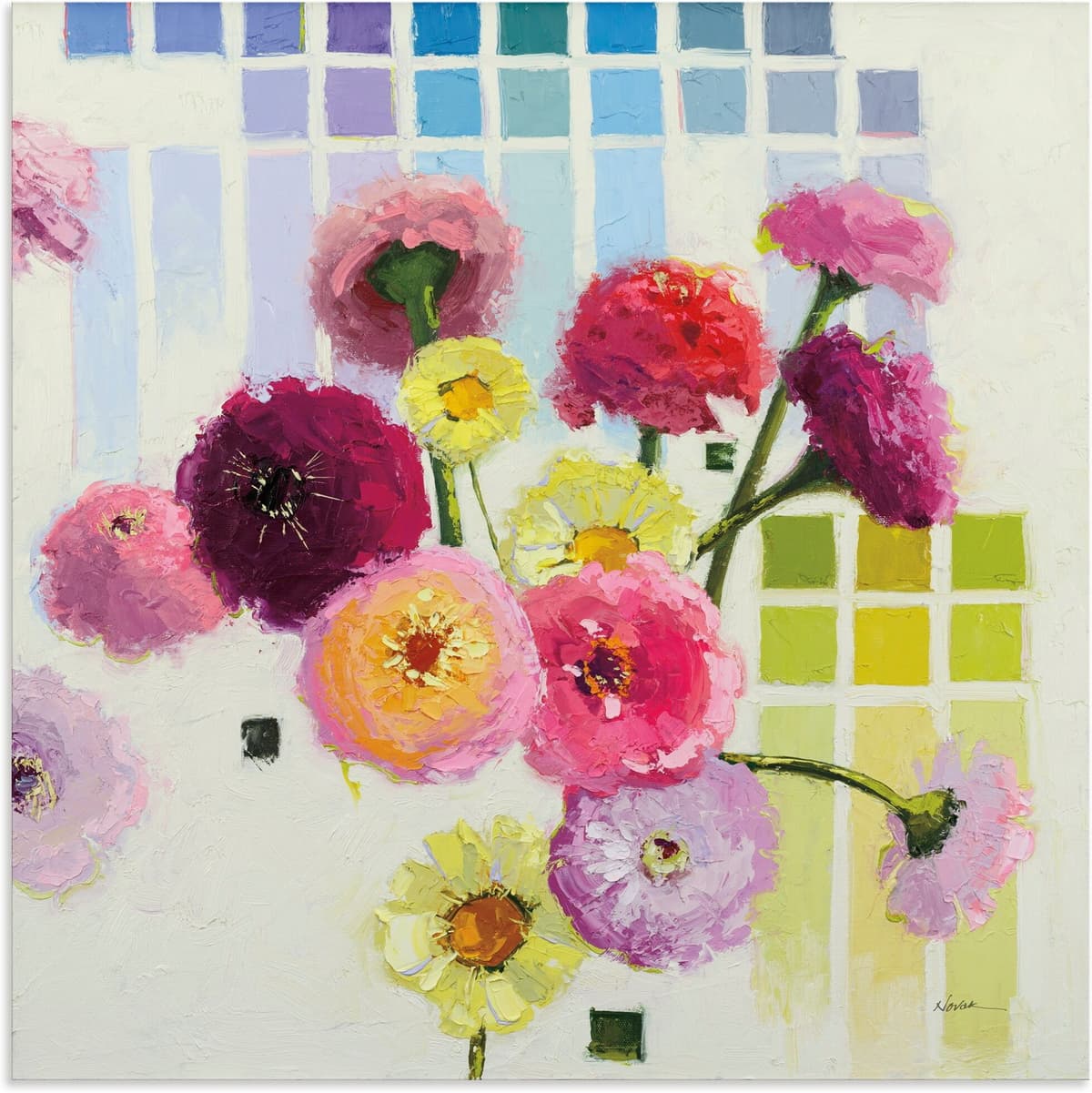Wandbild ARTLAND "Color Chart II", bunt (farbe bild(er): farbig), B:30cm H:30cm, Alu Dibond, Bilder, Wandbild, als Alubild, Leinwandbild, Poster, Wandaufkleber in verschied. Grössen farbe bild(er): farbig B/H/T: 30cm x 30cm, Alu-Dibond-Druck Blumenbilder 