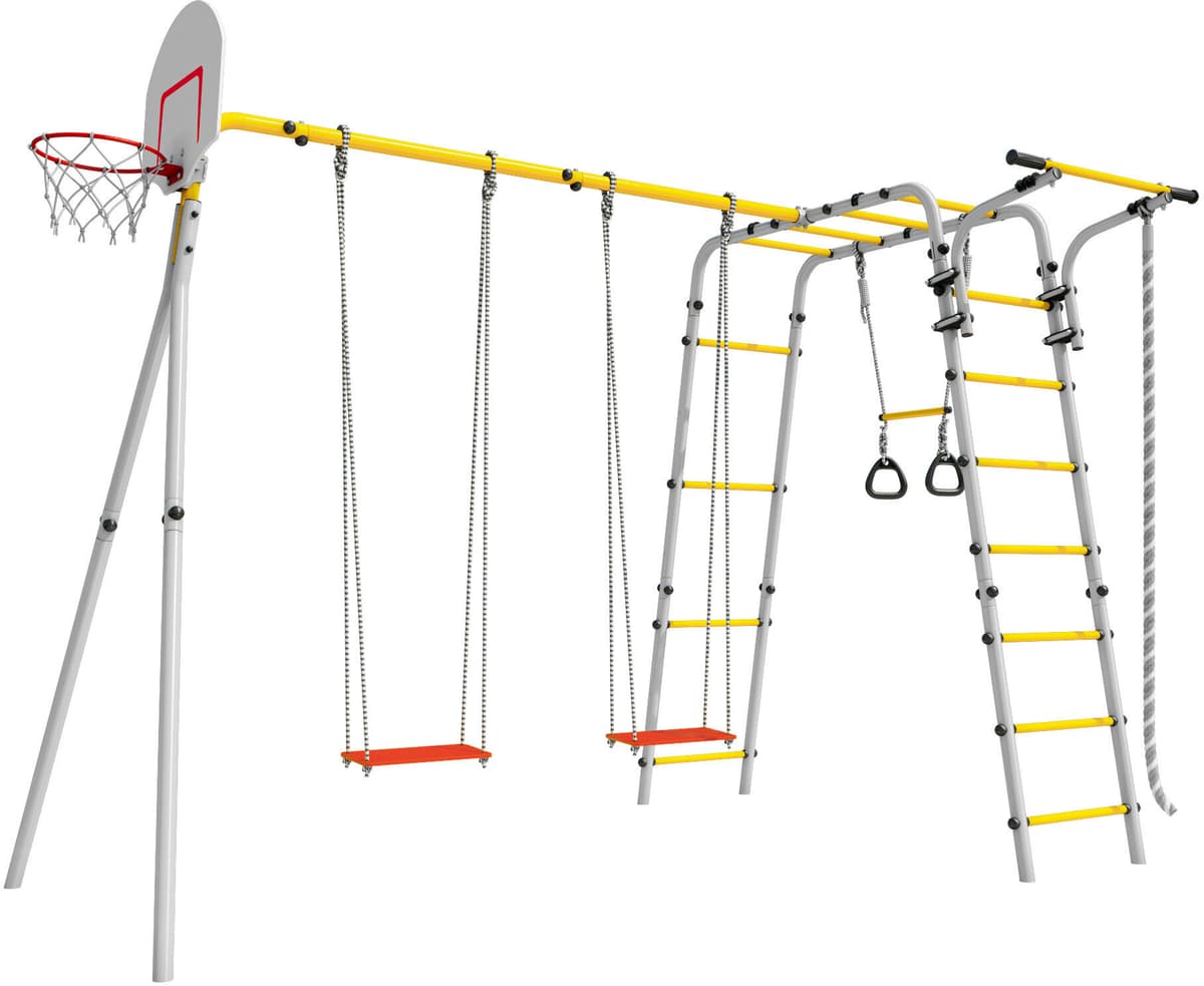 Monkey-Gym Aire de jeux de jardin Acrobate - 2 sièges suspendus