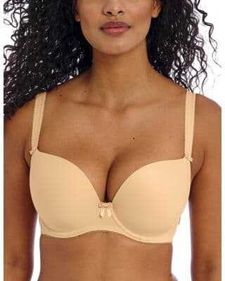 Plus Size Women's Deco Underwire Molded Plunge T-Shirt Bra by Freya in Nude (Size 34 B)