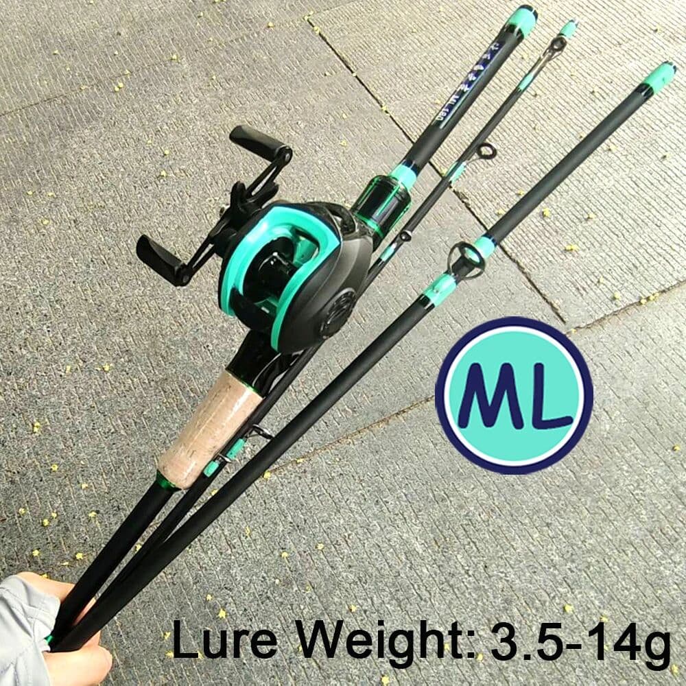 GHOTDA NEW Short Fishing Rod Reel Combo Set Spinning Lure Casting Rods 1.8m-2.1m 4/5Section 212g Baitcasting Reel Jigging Max Drag 10kg