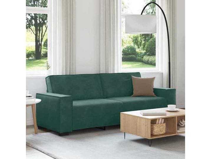 Canapé 3 places Vert foncé 220x78x84 cm Velours canapé canapé trois places canapé 3 places en velours divan 4105032