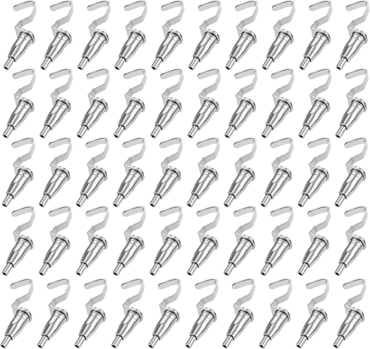 NONE 50Pcs Adjustable Wall Hooks Hangers Picture Hanging Art Gallery Painting Hook Exhibition Wire Rope Hangers for 1mm-2mm Cable