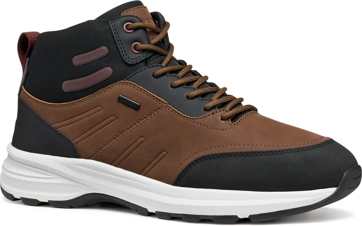 Winterboots GEOX "U SENALES B ABX", Herren, Gr. 41, wärmend, schwarz (braun, schwarz), Synthetik, Textil, Schuhe Winterboots, Schnürboots, Outdoorboots mit TEX-Membran