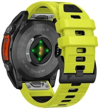 Uplifted Goods Soft Silicone Quick Fit Smartwatch Band green Black 22mm