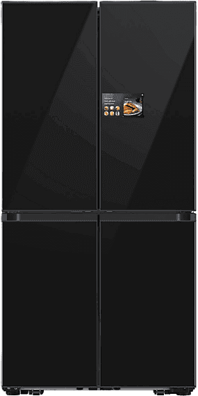 Frigorífico americano - Samsung Bespoke AI RM90F67CECEF, Hybrid Cooling, 185.3 cm, 654 l, No Frost, Negro