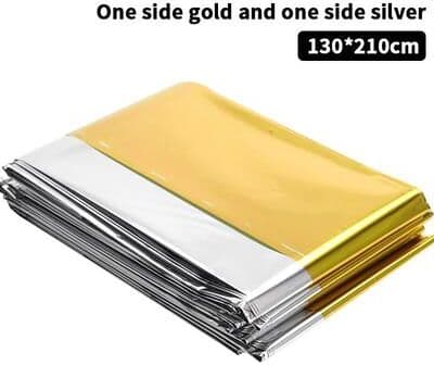 Inspired Living Waterproof Mylar Thermal Emergency Blanket For Survival Warmth & Outdoor Safety 2