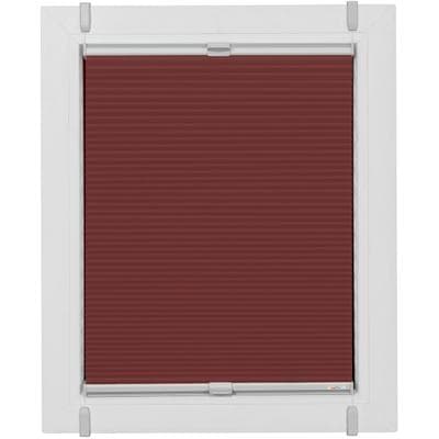 Plissee SUNLINES "Start-up Style Honeycomb", rot (ziegelrot, silberfarben, silberfarben), B:30cm H:115cm, Obermaterial: 100% Polyester, Plissees, verspannt mit Simply-Fix Klemmträger, Wabenplissee
