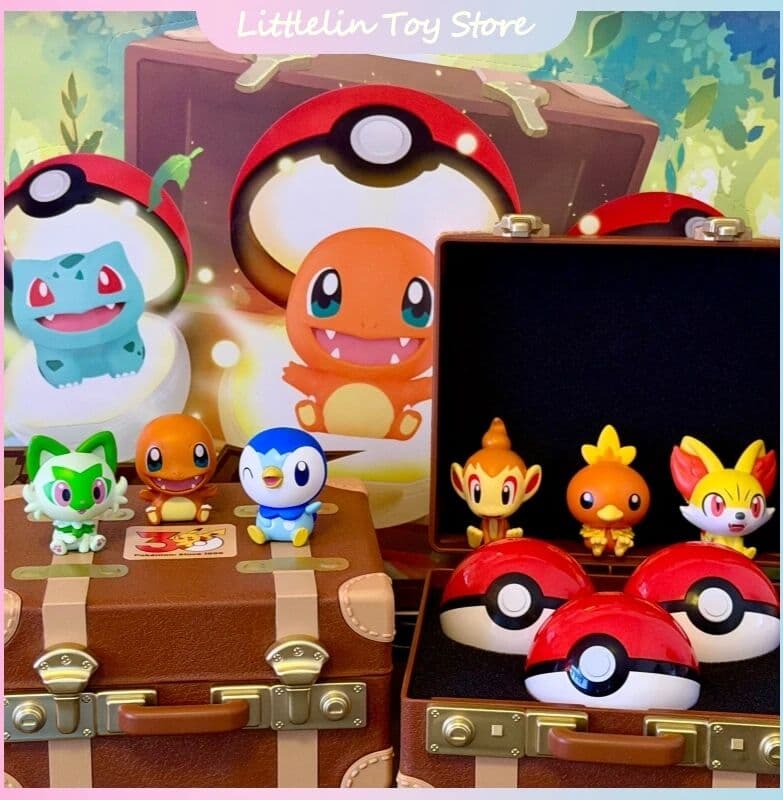 Bandai Genuine Pokemon Little Adventure Series Initial Partners Blind Box 30th Anniversary Starter PokéMon Mini Figures Peripheral Gift