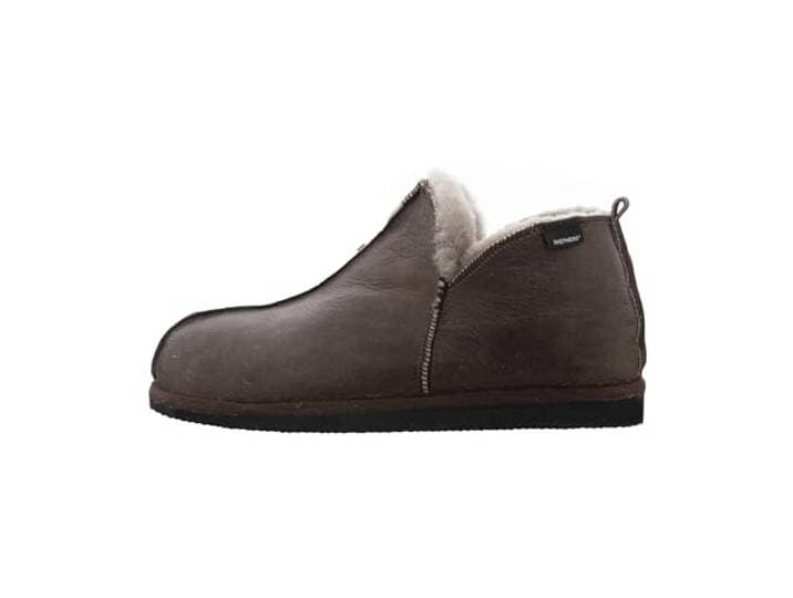 Shepherd Anton lage pantoffels voor heren, Steen geolied antiek, 40.5 EU
