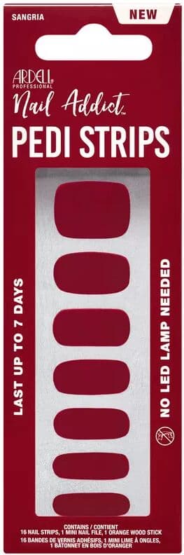 Ardell - Pedi Strips, Sangria, Set