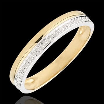 Edenly Trauring ElÃ©gance WeiÃŸ- und Gelbgold - 9 Karat