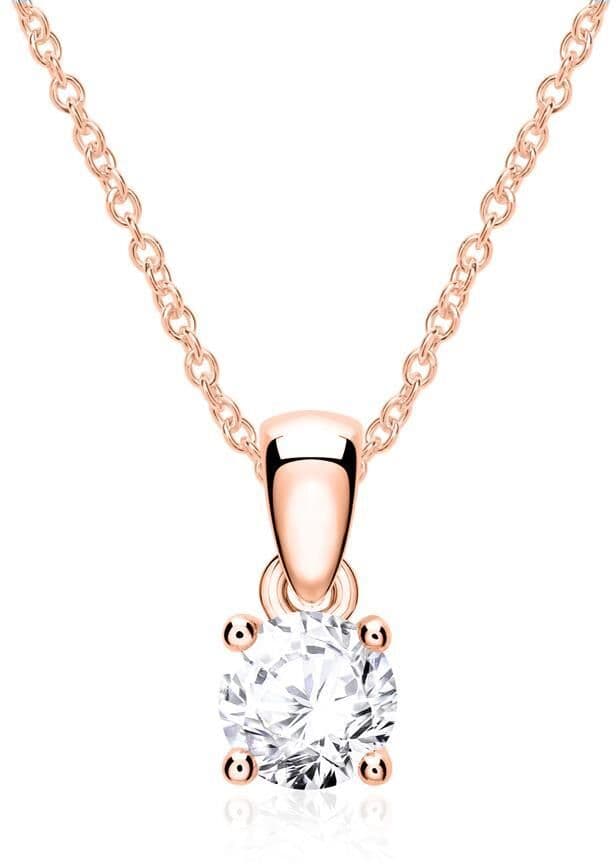 Brilladia Kette für Damen aus 14K Roségold mit Brillant rosé