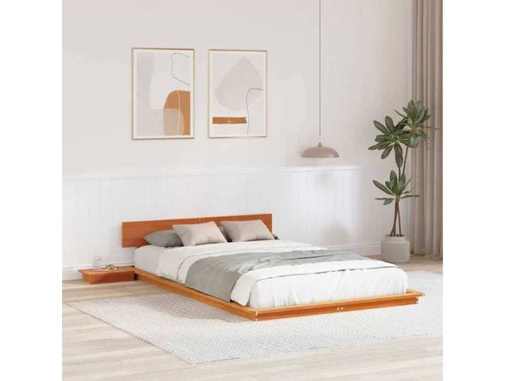 Cadre de lit Marron 120 x 190 cm bois 872412