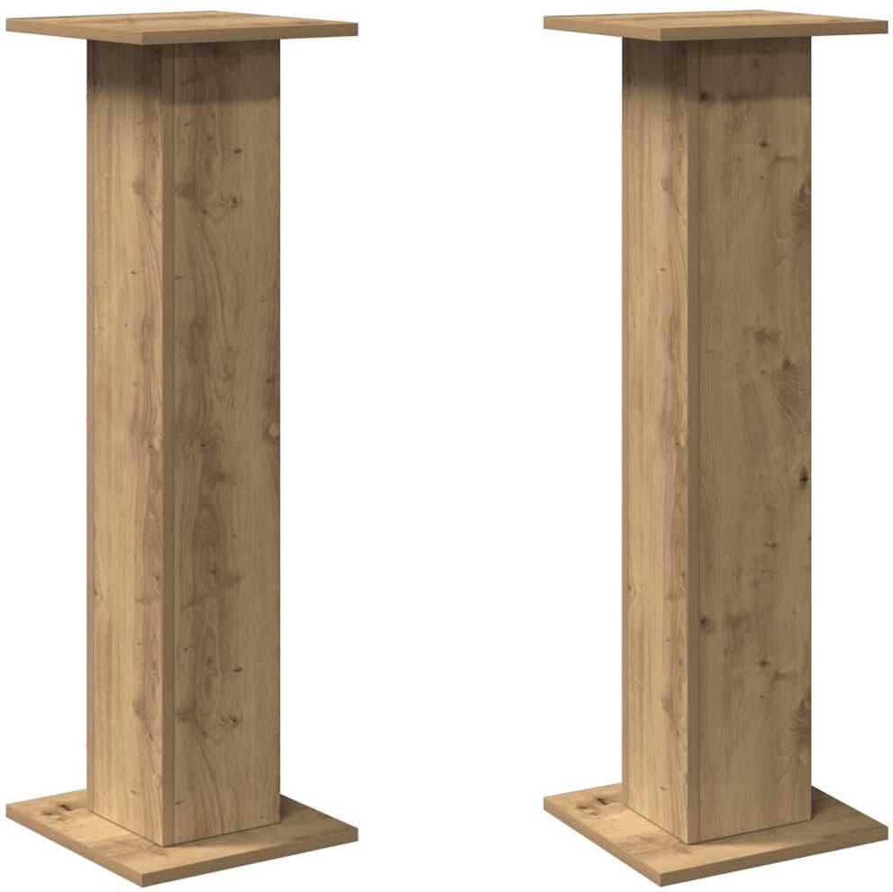 vidaXL Supports de haut-parleurs 2 pcs chêne artisanal bois ingénierie