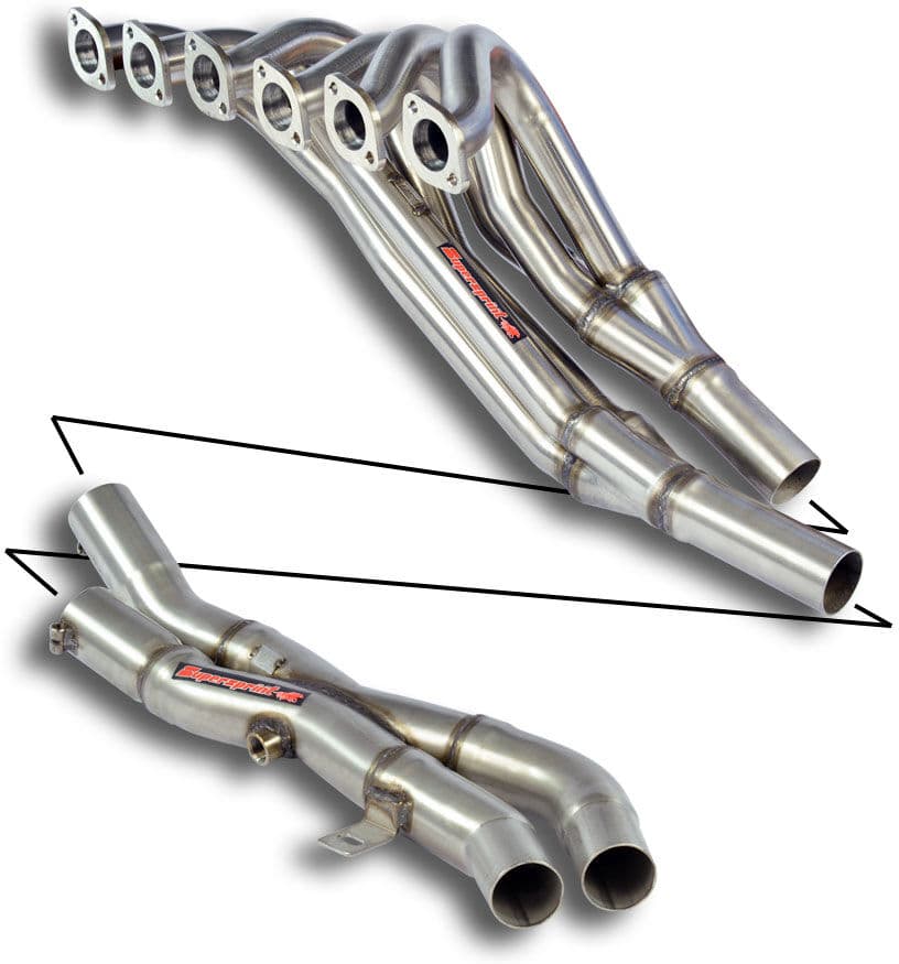 SUPERSPRINT Colectores + "X-Pipe" (Volante a La Izquierda) Acero Inox Para Cataliz