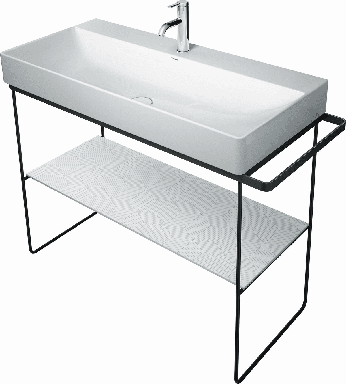 Duravit DuraSquare console en métal 0031031000 au sol, pour lavabo 235310, chromé